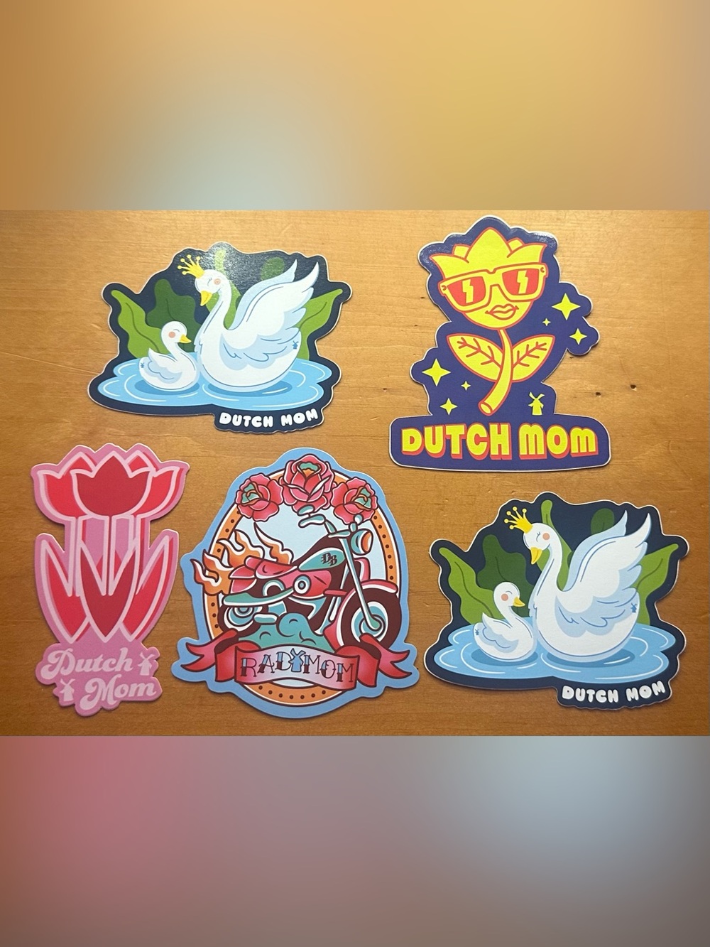 Dutch Bros Dutch Mom 5 piece Sticker Set